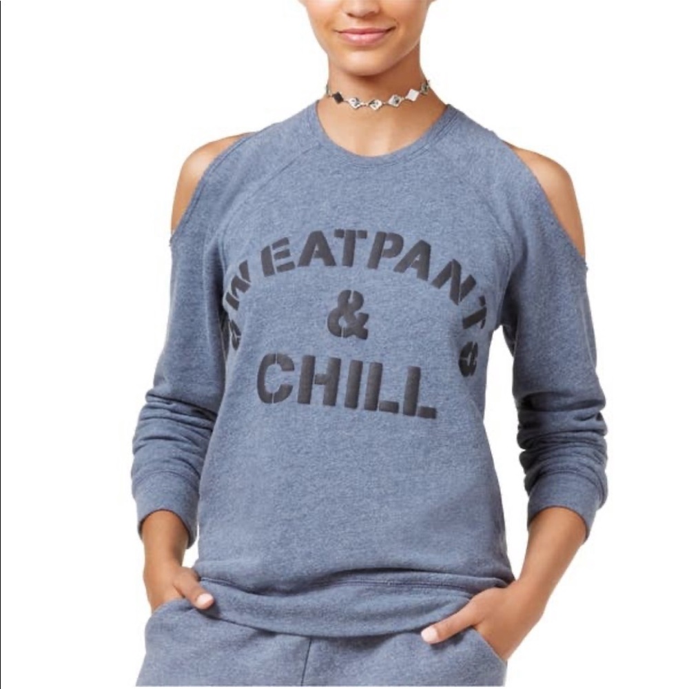 Material Girls Active Workout Sweatshirt NEW